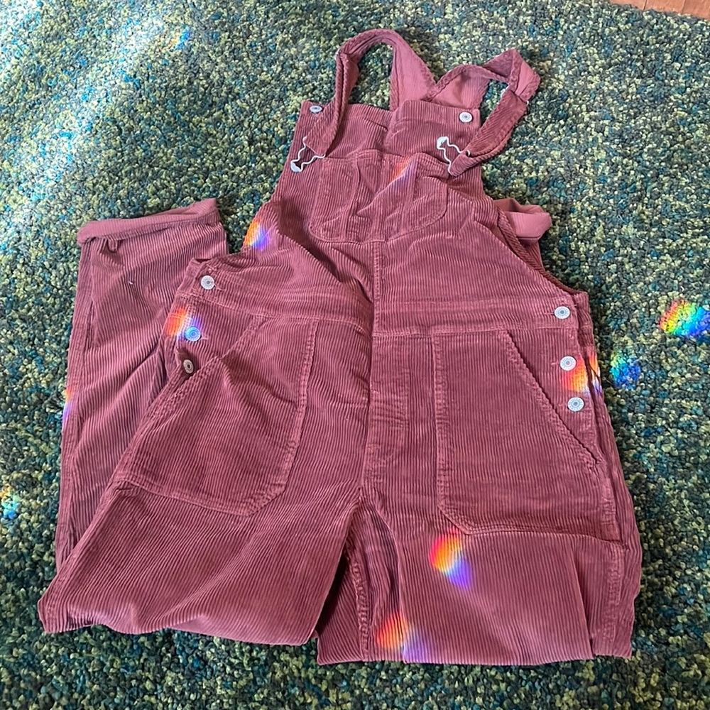 American Eagle corduroy overalls